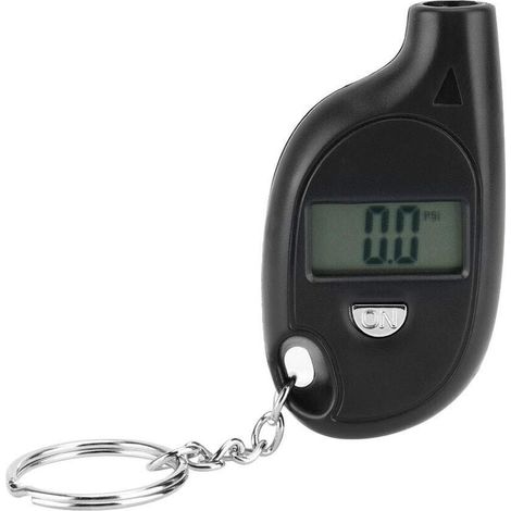 Manomètre/contrôleur de pression numérique porte-clés, Mini testeur de jauge de pression de pneu LCD numérique 5-150PSI (1/4)