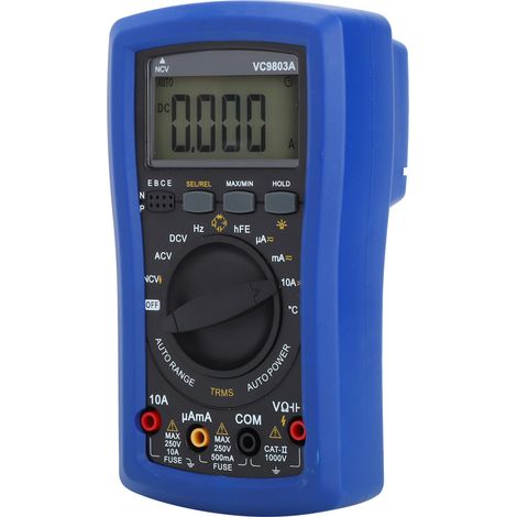 VC9803A Digitales Multimeter mit automatischer Bereichswahl und Effektivwertmessung (RMS) für Wechsel- und Gleichspannung/Strommessung (1/5)