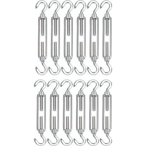 Tendeur à câbles en acier inoxydable 304 – Lot de 12 – Réglable de 115 mm à 180 mm – Imperméable et résistant à la corrosion (1/5)