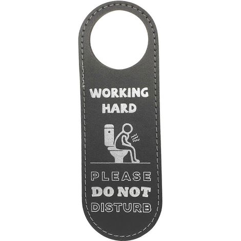 Panneau « Veuillez entrer » / Panneau « Ne pas déranger » pour poignée de porte / Panneau double face à accrocher à la porte des toilettes-24X8X0.3CM-Black (1/3)