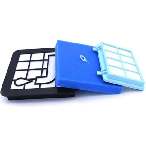 Filtre Lavable - Filtre Anti-Allergie - Pour Aspirateur Philips FC9331 FC9332 FC8010 - Kit de 3 Pièces