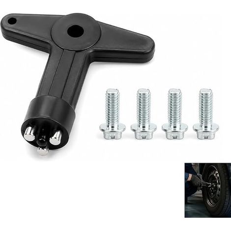 Wheel Lock Key, Wheel Lock Nuts for Clio Kangoo and 7700422600, Secure Wheel Lock Bolts, Theft Protection, Installation, Car Accessory (1/5)