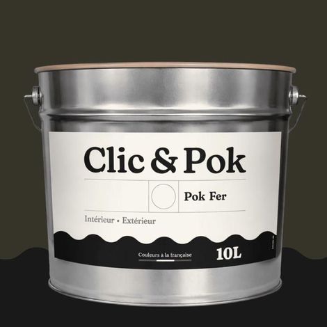 Peinture Fer Antirouille – Métal Extérieur Intérieur, Satinée, Protection Rouille - 10L - RAL 6008 - Vert brun