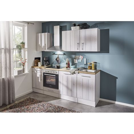 Cucina blocco cucina blocco cucina rustico larice bianco Anton 220 cm Respecta