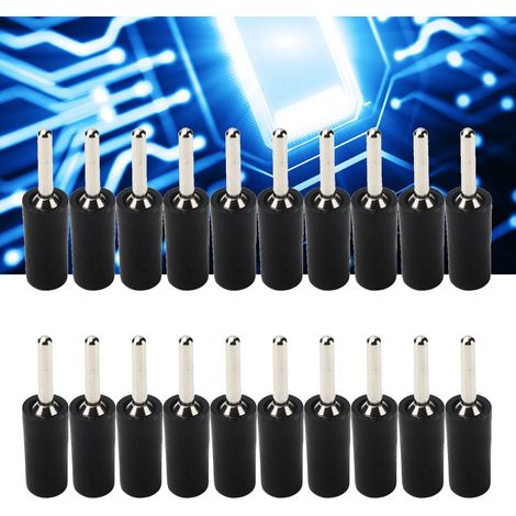 2 mm Bananenstecker aus reinem, vernickeltem Kupfer, 2 mm Bananenstecker mit geradem Stift, kompatibel mit dem schwarzen Innenfeder-Panelstecker J.10001. (1/5)