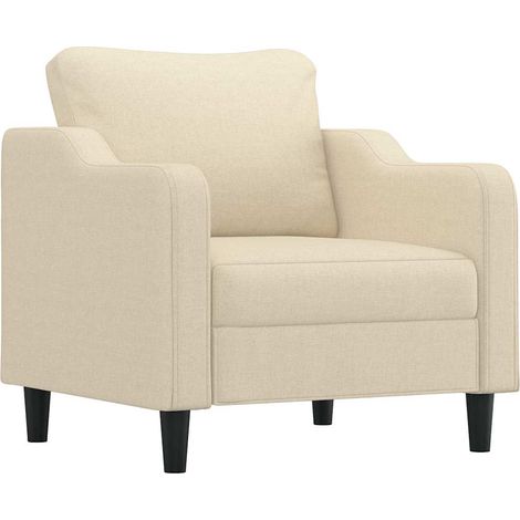 Fauteuil relax  Fauteuil Crème 60 cm Tissu (1/5)
