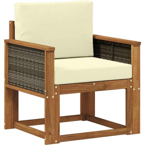 Maison Exclusive - Outdoor Mittelsofa Massivholz Akazie Natur