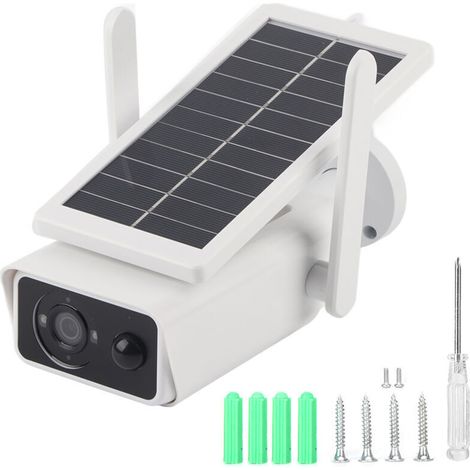 Kabellose 1080P-Solar-Außenkamera, wasserdicht, Nachtsicht, Fernüberwachung, akkubetrieben