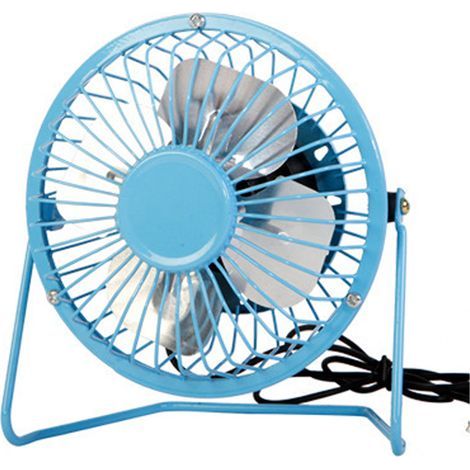 Ventilatore USB – Ventilatore da scrivania portatile – Rotazione a 360° (movimento verticale) – 2 velocità – Design in metallo – Per casa e ufficio – 1 pezzo (1/5)