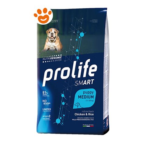 Prolife Dog Smart Puppy Medium Pollo e Riso  - Prolife Dog Smart Puppy Medium Pollo e Riso - Sacco Da 10 Kg (1/3)