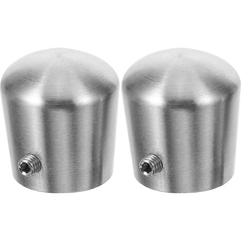 2 embouts de main courante, capuchons d'extrémité de poteau de main courante d'escalier en acier inoxydable, couvercles d'étanchéité pour main courante d'escalier (1/5)