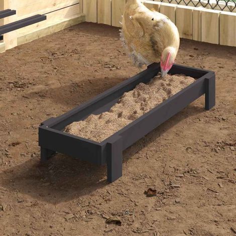 Futternapf für Hühner, schwarz, 80 x 28 x 13,5 cm (1/5)
