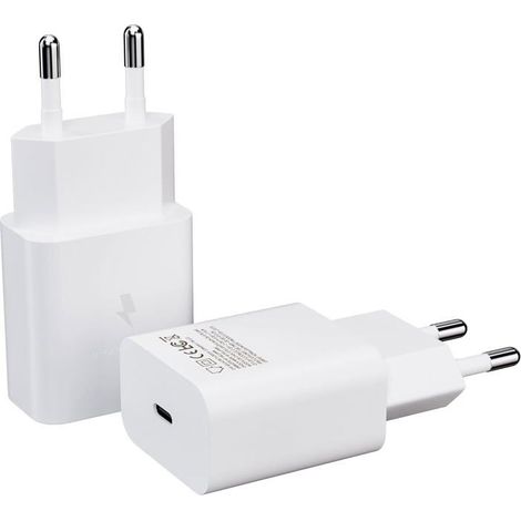 (Lot de 2) PD 15W Chargeur USB C Charge Rapide pour Samsung Galaxy S22, S21, S20, S10e, S9, Note 10, 9, 8, A54, A53 5G, A23, A14 (1/5)