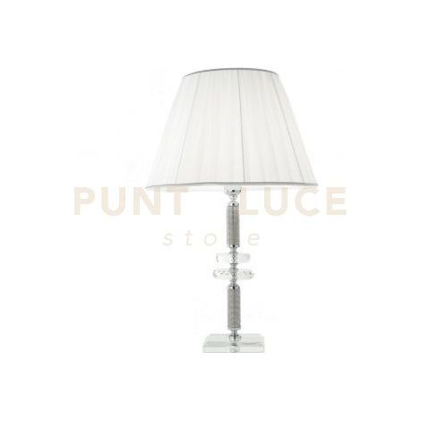 LUME GRANDE DIDO 1 LUCE CRISTALLO E CROMO ATTACCO E27 D.40CM