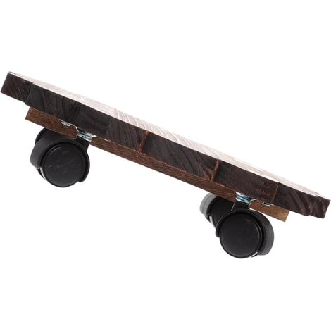 Tablett Mit Rollen Aus Naturholz 25cm Mobile