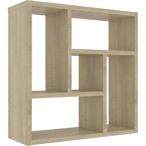 Wall Shelf Sonoma Oak 45.1x16x45.1 cm Engineered Wood vidaXL