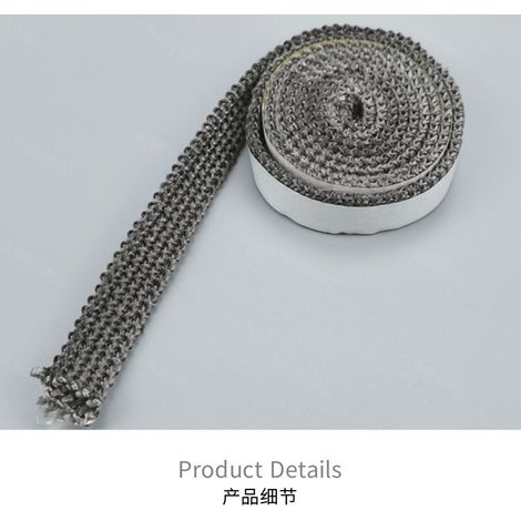 Guarnizione di tenuta in tessuto 2 m × 15 mm Guarnizione di inserimento per condotti di riscaldamento di stufe a legna Resiste a temperature fino a 600 °C Offre eccellenti prestazioni di tenuta