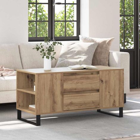 Coffee Table Artisan Oak 102 x 44.5 x 50 cm Engineered Wood vidaXL (1/5)