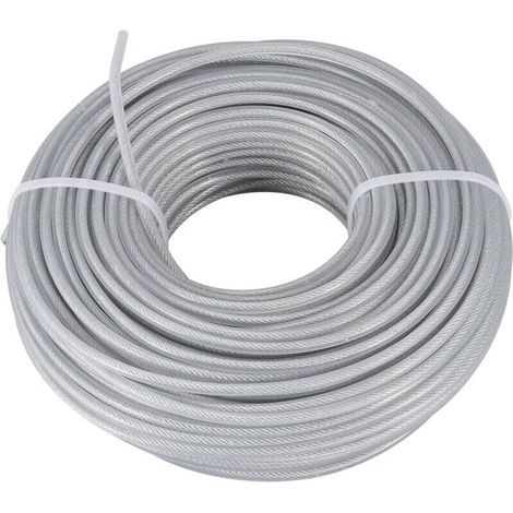 Cuerda para cortacésped de 40 metros - Cordón de nailon - Cabezal de corte - Hilo de corte - Cuerda para cortacésped - Accesorios para máquinas de corte -Crezuo