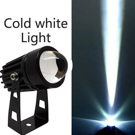 Projecteur mural LED extérieur (blanc froid - 9 W) 5 W, 9 W, 12 W pour éclairage paysager, 110 V, 220 V, couleurs rouge, vert, bleu, RGB, télécommande, étanche, faisceau unique. (1/5)