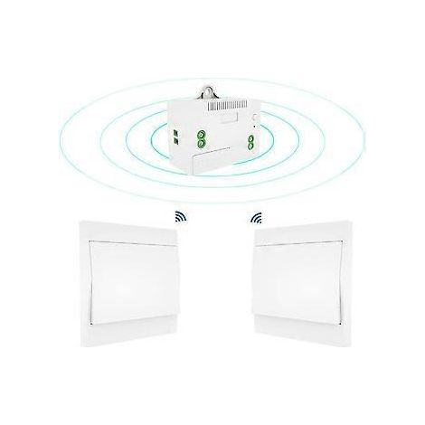 110-220V Funk-Lichtschalter- und Empfängerset, autarker Lichtschalter, Fernbedienung für Leuchte (1/5)