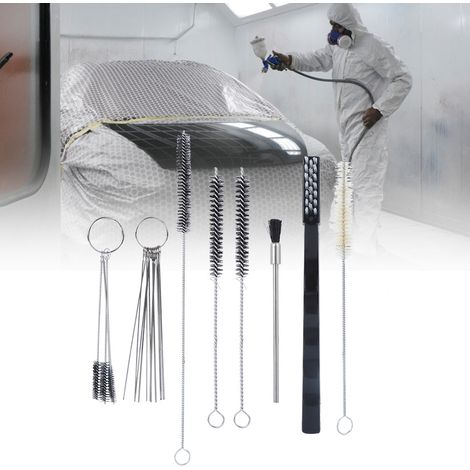 Kit de nettoyage portable 19 pièces pour aérographe, comprenant accessoires et outils de pulvérisation. (1/5)