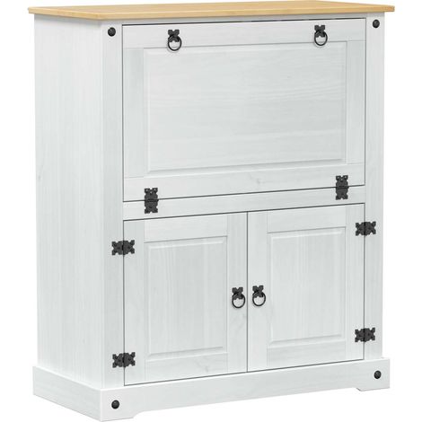 Maison Exclusive - Mobile per vino Bianco 97 x 45 x 114 cm Pino massello