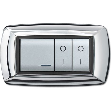 PLACCA LIFE LIVING PLAST CROMO 4P- ELETTROCANALI- 1,0 pz