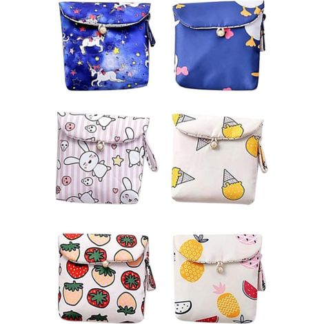 6 Pièces Pochette de Rangement en Tissu Coton (1/5)
