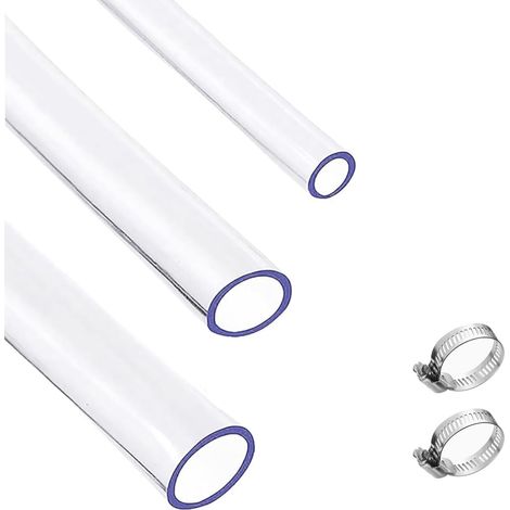 Tuyau Transparent Combinaison, Diamètre Intérieur 6mm, 7mm, 8mm, 9 Mètres, Flexible Ensemble de Tuyau en Plastique pour Réparation à Domicile Aquarium (1/5)