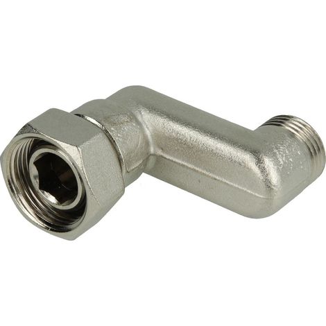 Raccord à visser excentrique en S 1/2'' x écrou à chapeau 3/4'' 40 mm