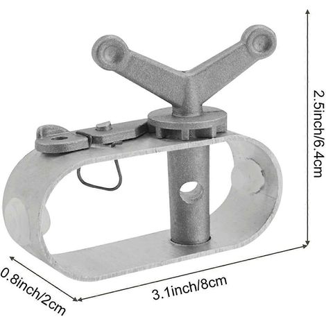 Lot de 2 tendeurs de câble pour couverture de piscine - Treuil de piscine en aluminium - Dimensions : 8 x 2 x 6,4 cm (1/4)