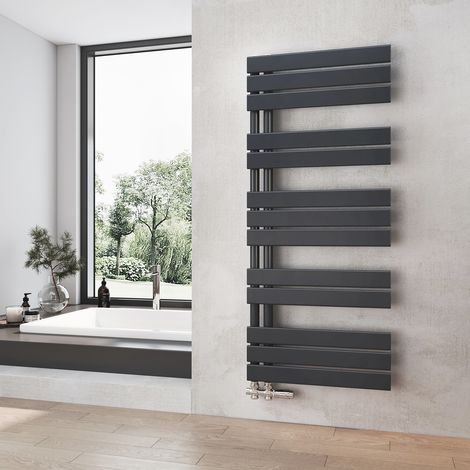 Heilmetz Radiador de baño Antracita Calentador Secatoallas 500 x 1176 mm Radiador de Baño Calentador de Toallas
