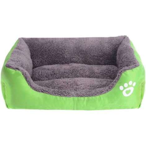 Canapé-lit lavable pour chien. Convient aux chats et aux chiens taille S (45 x 35 x 12 cm) vert. (1/3)