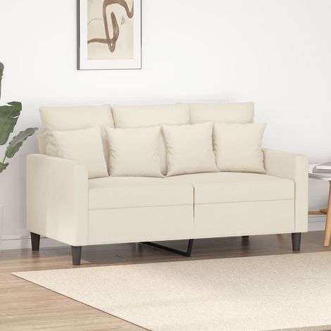 2-Sitzer-Sofa Creme 120 cm Samt vidaXL (1/5)