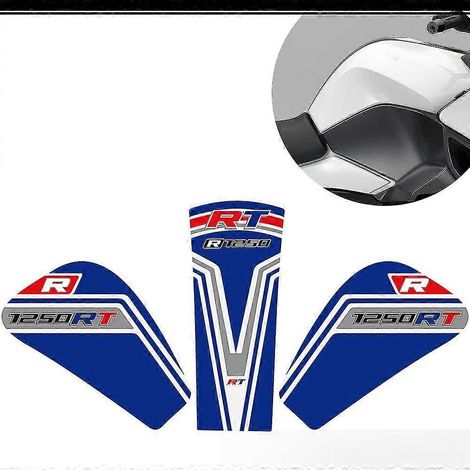 Autocollants R 1250 RT pour BMW R1250RT R1250 : protections latérales, valises, coffre, genoux, réservoir, emblème, logo – R1250RT (Bleu) 2 (1/5)