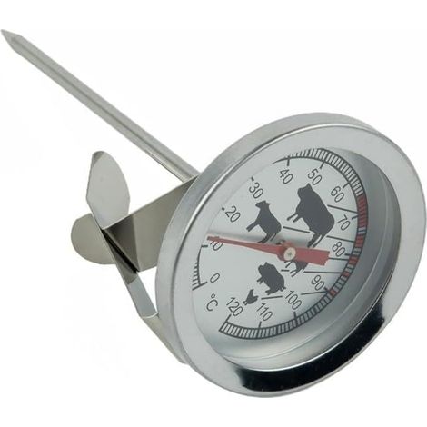 Thermomètre à viande analogique en acier inoxydable pour barbecue (1/5)