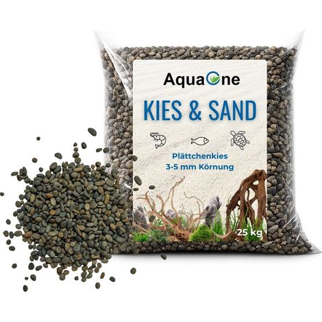 25 kg Plättchenkies 3-5 mm – Hochwertiger Natursteinkies für Aquarien