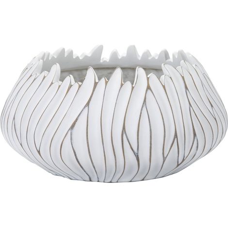 Cachepot Honduras bianco in resina diametro 40 cm