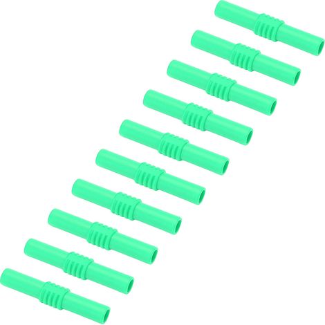 10 Stück 4 mm isolierte Bananenstecker (Buchse auf Buchse), Verlängerungskabel für elektronische Geräte, Grün (1/5)