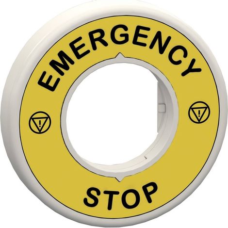 Schneider Electric ZBY9W3B330 ZBY9W3B330 (Ø) 60 mm EMERGENCY STOP jaune, gris 1 pc(s) (1/2)