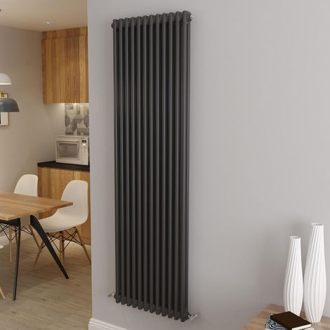 AICA Traditional Radiator Central Heating Cast Iron Style 2 Column Vertical 1800x560mm Anthracite