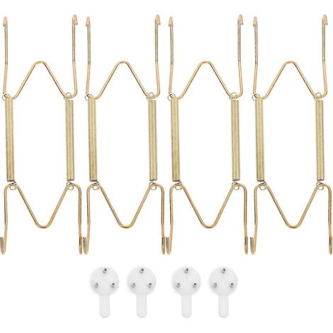Supports muraux à ressort pour assiettes, décoration intérieure en métal, 15 cm (6 pouces), lot de 4 (1/5)