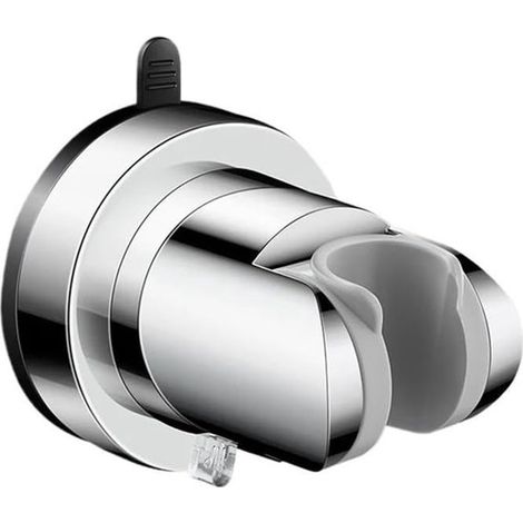 Duschkopf, wandmontierter Duschkopfhalter mit Saugnapf, Haltegriff in der Dusche, Handbrausekopf, mehrfarbiger Sockel (silber) (1/2)