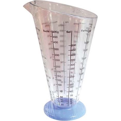 Metaltex Messbecher transparent 0,5 L aus strapazierfähigem Kunststoff