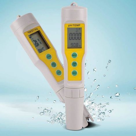 Testeur Ph - Testeur Numerique 4 En 1 Ph Ec Température - Pour Piscine Aquarium Etang - Avec Ecran Lcd - 1 Piece (1/5)