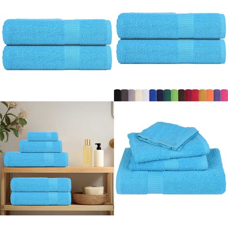 vidaXL Handtücher 2 Stk. Türkis 50x100 cm 360 g/m² 100% Baumwolle (1/5)