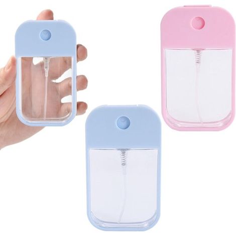 Botellas pulverizadoras pequeñas，paquete de 2，45 ml，mini botella pulverizadora，azul，rosa