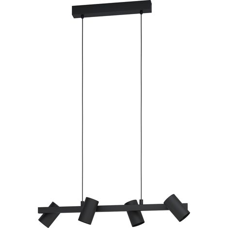 Lámpara colgante Eglo Gatuela 1 Forma Alargada 110×76 cm. Salón y comedor. Estilo moderno y diseño. Acero. Color negro (1/3)
