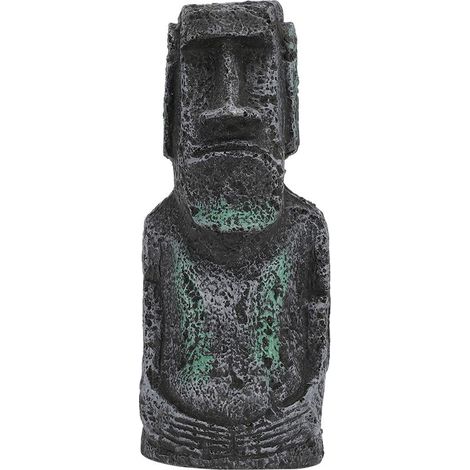 Statue d'imitation de pierre d'île de pâques, décoration d'aquarium en résine, portrait romain antique, Portrait de pâques (1/5)